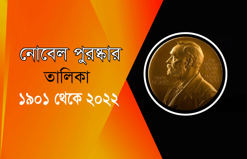 Read more about the article নোবেল পুরস্কার ১৯০১ থেকে ২০২২ তালিকা