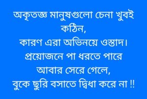 অকৃতজ্ঞ মানুষ নিয়ে উক্তি