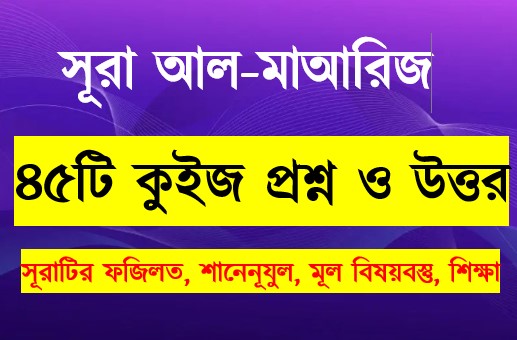 Read more about the article সূরা আল মাআরিজ সম্পর্কে ৪৫টি কুইজ প্রশ্ন সহ বিস্তারিত